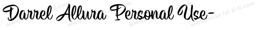 Darrel Allura Personal Use字体转换
